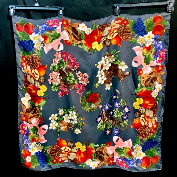 Mantero Collection Floral Large Silk Scarf - Picture 1 of 16